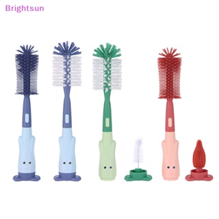 Brightsun 3in1 ชุดแปรงทําความสะอาดขวดนมเด็ก หมุนได้ 360 องศา