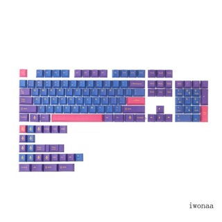 Iwo ปุ่มกดคีย์บอร์ดเมคคานิคอล ลายดอกไม้ สีย้อมเชอร์รี่ สําหรับ Cherry MX GK61 64 84 96 128 ชิ้น