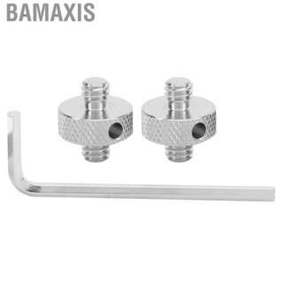 Bamaxis 2Pcs  1/4in Male To Threaded Screw Adapter Double Sided Mou MUF