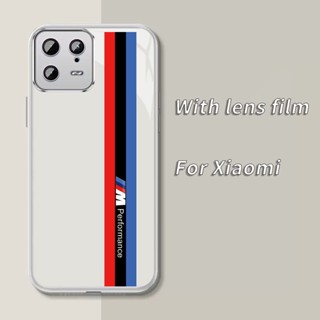 เคส Xiaomi 13 case Mi13Pro 12T 11Lite5GNE โทรศัพท์มือถือนิ่ม แบบใส ลายราง เรียบง่าย พร้อมฟิล์มเลนส์ สําหรับ POCO F5 F5Pro F4 F3 5G