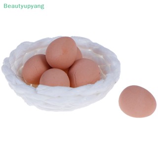 [Beautyupyang] ชุดของเล่นไข่ไก่จิ๋ว 1:12 สําหรับบ้านตุ๊กตา