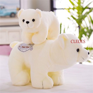 CLEOES ตุ๊กตาหมีขั้วโลก สําหรับ หมอนตุ๊กตานุ่ม รูปการ์ตูนสัตว์น่ารัก สีขาว ของขวัญ