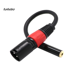 Turbobo สายเคเบิลอะแดปเตอร์ไมโครโฟนสเตอริโอ 3.5 Female to XLR Male