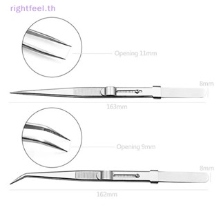 Rightfeel.th แหนบสเตนเลส แบบมืออาชีพ ตัวล็อกคงที่ เครื่องประดับ สําหรับอัญมณีเพชร DIY ใหม่