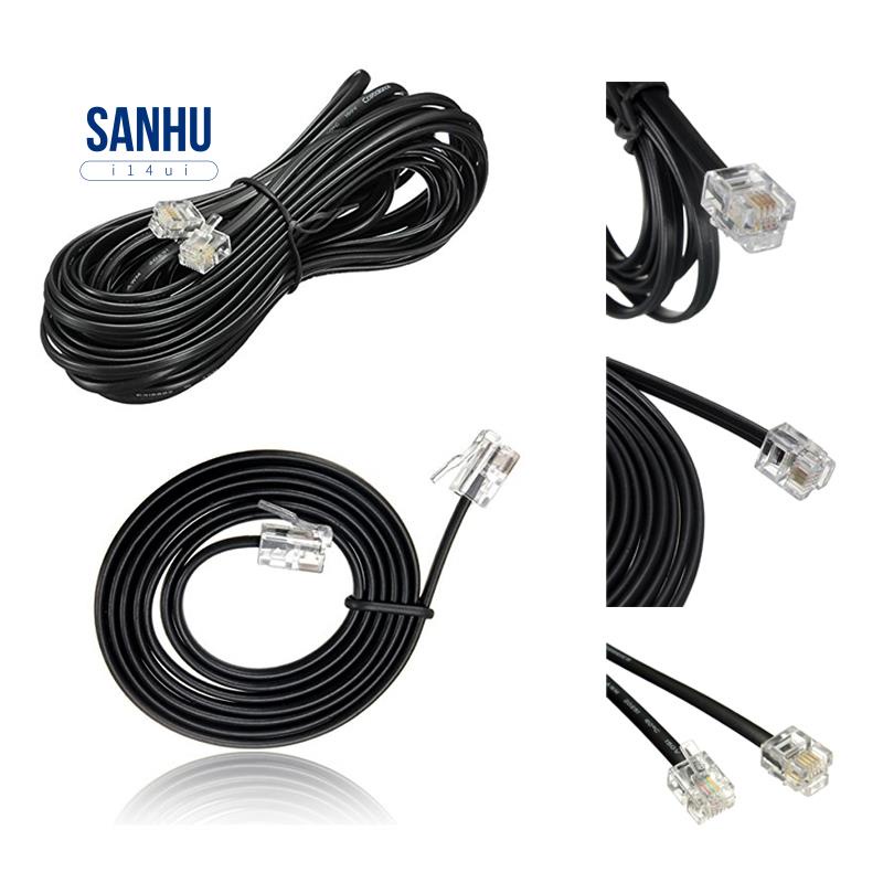 Rj11 6P4C สายสายโทรศัพท์ ADSL โมเด็ม
