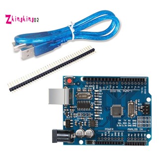 เมนบอร์ดไมโครคอนโทรลเลอร์ พร้อมสายเคเบิล สําหรับ Arduino UNO R3 ATMEGA328P