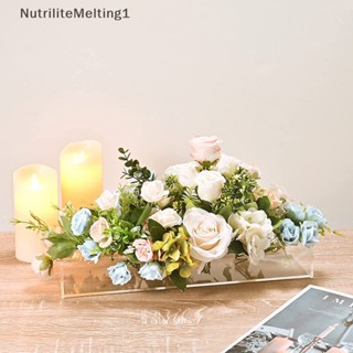 [NutriliteMelting1] แจกันดอกไม้อะคริลิค ทรงสี่เหลี่ยมผืนผ้า สําหรับตกแต่ง [TH]