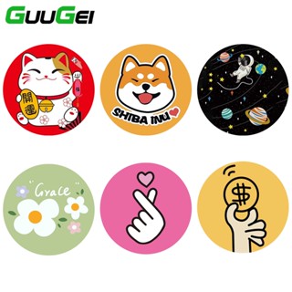 Guugei สติกเกอร์แผ่นโลหะ ลายการ์ตูน แบบบางพิเศษ สําหรับที่วางโทรศัพท์มือถือ แม่เหล็กในรถยนต์