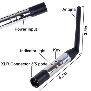 ตัวควบคุมไฟเลเซอร์เครื่องรับส่งสัญญาณ DMX512ไร้สาย DMX 2.4ก. สำหรับเอฟเฟกต์เวทีดีเจดิสโก้ดีเอ็มเอ็กซ์เครื่องรับส่งสัญญาณ