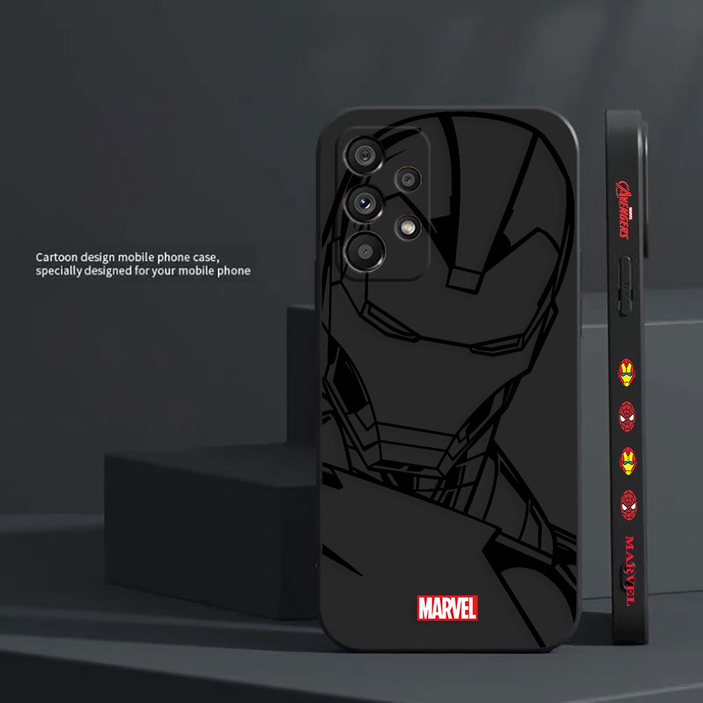 เคสโทรศัพท์มือถือ พิมพ์ลายไอรอนแมน สไปเดอร์แมน มีลายด้านข้าง สําหรับ Samsung Galaxy A90 A80 A73 A72 A71 A70 A60 A54 A53 A52 A51 A50 A30 S A42 A40 A34 A33 A32 A32 A31 A30 A24 A23 5G - รูปที่ 7