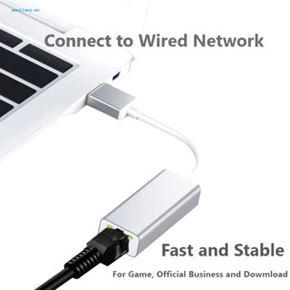 Wentians อะแดปเตอร์อีเธอร์เน็ต USB Type-C เป็น RJ45 ป้องกันการรบกวน สําหรับสํานักงาน