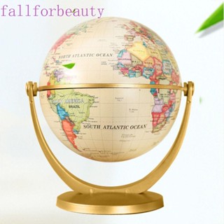 FALLFORBEAUTY ลูกโลก ขนาดเล็ก เครื่องประดับ มินิ ยุโรป ขาตั้งหมุน กันน้ํา ไม่จางหาย การสอน เครื่องประดับเดสก์ท็อป