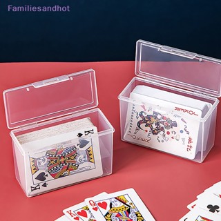 Familiesandhot&gt; ใหม่ กล่องพลาสติกใส เล่นไพ่ คอนเทนเนอร์ PP กล่องเก็บ บรรจุไพ่โป๊กเกอร์ การ์ดเกม สําหรับเกมกระดานอย่างดี