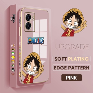 เคสโทรศัพท์มือถือ TPU แบบนิ่ม ลายการ์ตูนลูฟี่ ป้องกันเลนส์ สําหรับ OPPO A55 A91 A92 A92s A93 A94 A95 A96 A57 A77