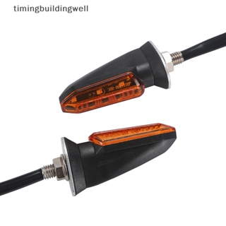 Twth ไฟเลี้ยว LED สีเหลืองอําพัน สําหรับรถจักรยานยนต์ 2 ชิ้น QDD