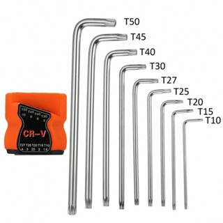 กุญแจเหล็กโครเมี่ยมวาเนเดียม หกเหลี่ยม T10-T50 Torx