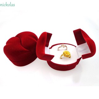 NICKOLAS กล่องกํามะหยี่ สีแดง สําหรับใส่เครื่องประดับแฟชั่น