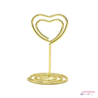 Love Note Holder Desktop Card Metal Photo Creative Heart Shape Clip Beautiful [N/3]