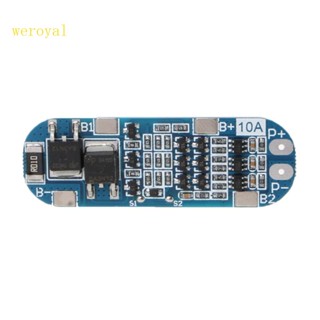 Weroyal ที่ชาร์จแบตเตอรี่ลิเธียม 3S 11 1V 12 6V 10A Li-ion 18650 PCB BMS สําหรับป้องกัน B