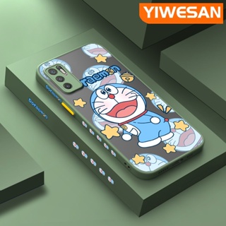 เคสซิลิโคนนิ่ม แบบใส ขอบสี่เหลี่ยม ลายการ์ตูนโดเรม่อน กันกระแทก สําหรับ Xiaomi Mi POCO M3 Pro 4G POCO M3 Pro 5G Redmi Note 10 5G Note 11 SE