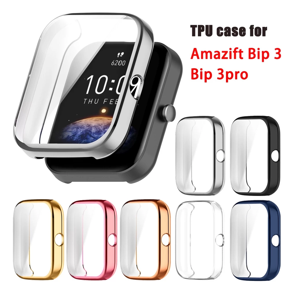 เคสกันรอยหน้าจอ TPU แบบนิ่ม สําหรับ Huami Amazfit Bip 3 Pro Smart Watch