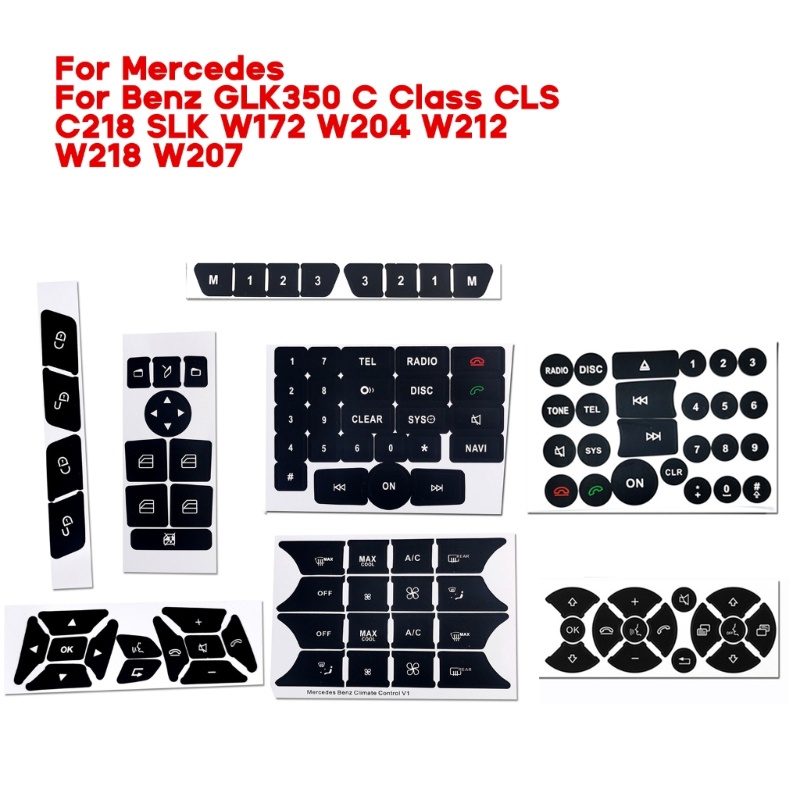 Fnau Anti Scratch กันฝุ่นปุ่มซ่อมสติกเกอร์สําหรับ W204 C204 R172 W218 W246 X204