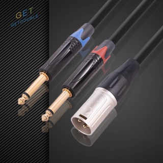 [Getdouble.th] สายเคเบิลโมโน ตัวผู้ 3pin XLR เป็นตัวผู้ 6.35 มม. คู่ [Getdouble.th]