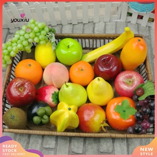 Youxiu Artificial Fruit Apple Banana Lemon Lifelike Photography Home Decor