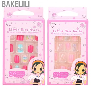 Bakelili Kids Fake Nail  Safe Material Self Adhesive Full Wraps for