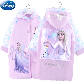 เสื้อกันฝน ความยาวปานกลาง ลายการ์ตูนดิสนีย์ Frozen-0708 สําหรับเด็กผู้หญิง นักเรียนประถม