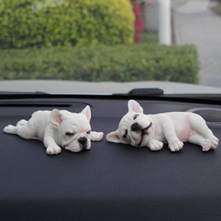 Creative French Bulldog Dog Car Decoration Car Cute Dog Decoration Car Dashboard Simulation Animal Cute Car Decoration  car interior accessories