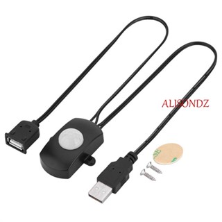 ALISONDZ สวิตช์เซนเซอร์อินฟราเรดอัตโนมัติ USB LED ตรวจจับการเคลื่อนไหวร่างกาย PIR