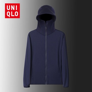 Uni..qlo เสื้อแจ็กเก็ต มีฮู้ด ระบายอากาศ แห้งเร็ว UPF50 UPF50 เหมาะกับฤดูร้อน สําหรับผู้ชาย 2023