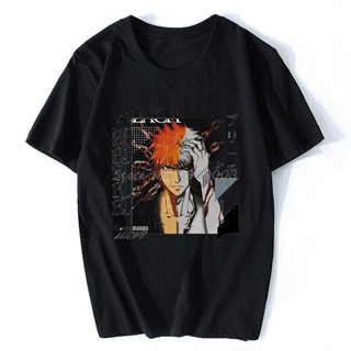 การออกแบบเดิมอะนิเมะ Bleach Kurosaki Ichigo อเมริกันเสื้อยืด Retro บุคลิกภาพการ์ตูนพิมพ์เสื้อยืด Unisex เสื้อยืดสำหรับผู้ชาย Streetwear HarajukuS-5XL