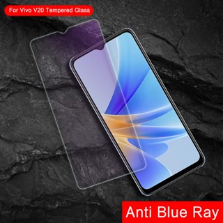 ฟิล์มกระจกนิรภัยกันรอยหน้าจอ กันแสงสีฟ้า สีม่วง สําหรับ Vivo V20 V17 V15 V11 S1 Pro SE V21e V25e Y02s Y22s Y16 Y35 Y81 Y83 Y20i Y20s G Y12s Y21s Y33s V7 Plus Y79 Y75