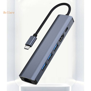 6-in-1 ฮับ USB C 100W PD 5Gbps Type C 4K 30HZ HDMI เข้ากันได้กับ [Bellare.th]