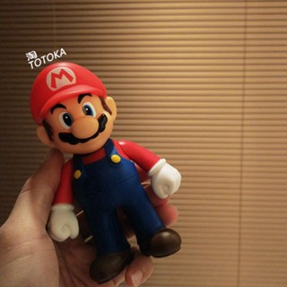 โมเดลฟิกเกอร์ไวนิล Super Mario Mario Louis Yoshi ของเล่น ของขวัญวันเกิด สําหรับเด็ก