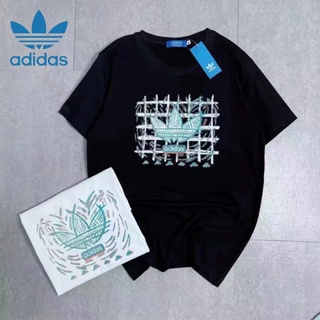 Adidas เสื้อยืดแขนสั้นลําลอง ผ้าฝ้าย ของแท้ เหมาะกับใส่เล่นกีฬากลางแจ้ง สําหรับผู้ชาย และผู้หญิง