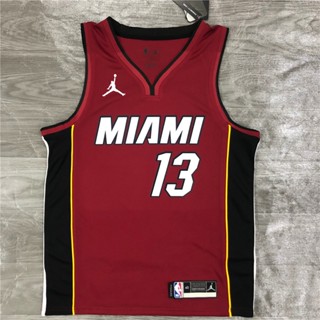 เสื้อกีฬาบาสเก็ตบอล คอวี ผ้าเรยอน ลาย G Adebayo # 13 NBA 2021 619929