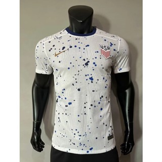 พร้อมส่ง เสื้อกีฬาแขนสั้น ลายทีมชาติฟุตบอล World Cup USA 2023-24 ชุดเหย้า สําหรับผู้ชาย และผู้หญิง