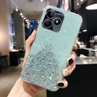 ใหม่ เคสโทรศัพท์มือถือแบบนิ่ม ใส แต่งกลิตเตอร์ ระยิบระยับ สําหรับ Realme C53 2023 RealmeC53 RealmiC53