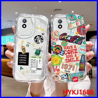 เคส Vivo Y02 เคส Vivo Y02A เคส Vivo Y02T tpu นิ่ม เคสใส ลายครีม เคสโทรศัพท์ NYW