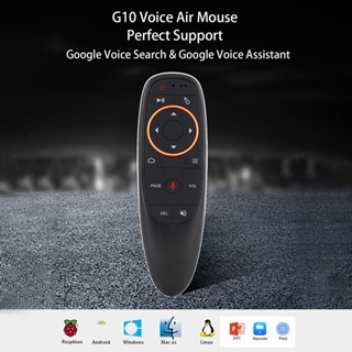 G10s แอร์เมาส์ไร้สาย ควบคุมด้วยเสียง 2.4GHz IR สําหรับสมาร์ททีวี ☆Westyletin