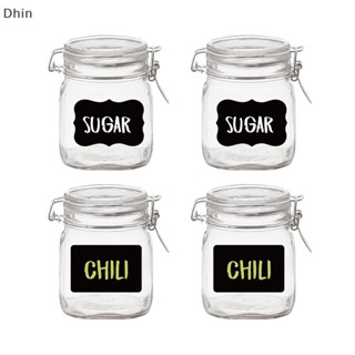 [Dhin] 6PCS/Set Erasable Chalkboard Labels Spice DIY Sticker Craft Household Kitchen Organizer Labels Black Board Sticker With Pen COD