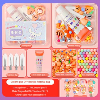 Sanrio กิ๊บติดผมเรซิ่น แฮนด์เมด DIY อุปกรณ์เสริม สําหรับเด็ก