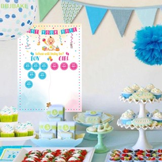 [FSBA] Boy or Girl Gender Reveal Vog Game Poster Board with Stickers Baby Gender Reveal Party Decoration Baby Shower Supplies  KCB