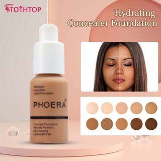 100% Phoera Face Foundation Moisturizing Thin &amp; Light Liquid Conclear Cosmetic Cream [TOP]