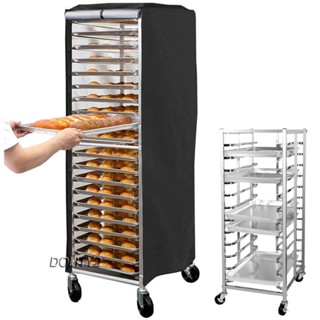 [Dolity2] Bakery Single Rack Covers 1 Piece Oxford Waterproof with Bag Bun Pan Rack Cover