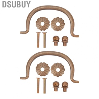 Dsubuy Furniture Pull  Flower Shape Retro Brass Handle Strong 2 Set for Cabinet