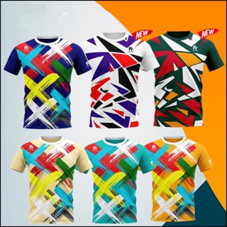 พร้อมส่ง เสื้อยืดแขนสั้นลําลอง พิมพ์ลาย Felet Badminton Jersey 3 มิติ แฟชั่นฤดูร้อน สําหรับผู้ชาย และผู้หญิง